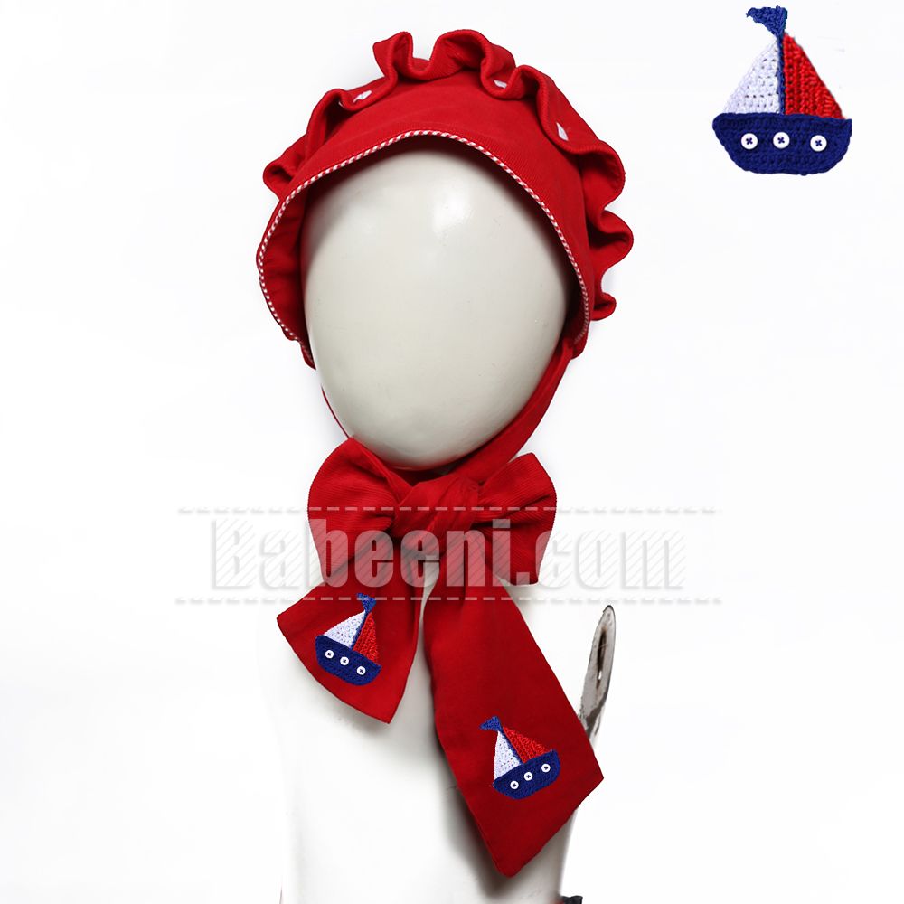 Red Ship  Crochet Hat Beanie  for Baby Girl - CAS 14